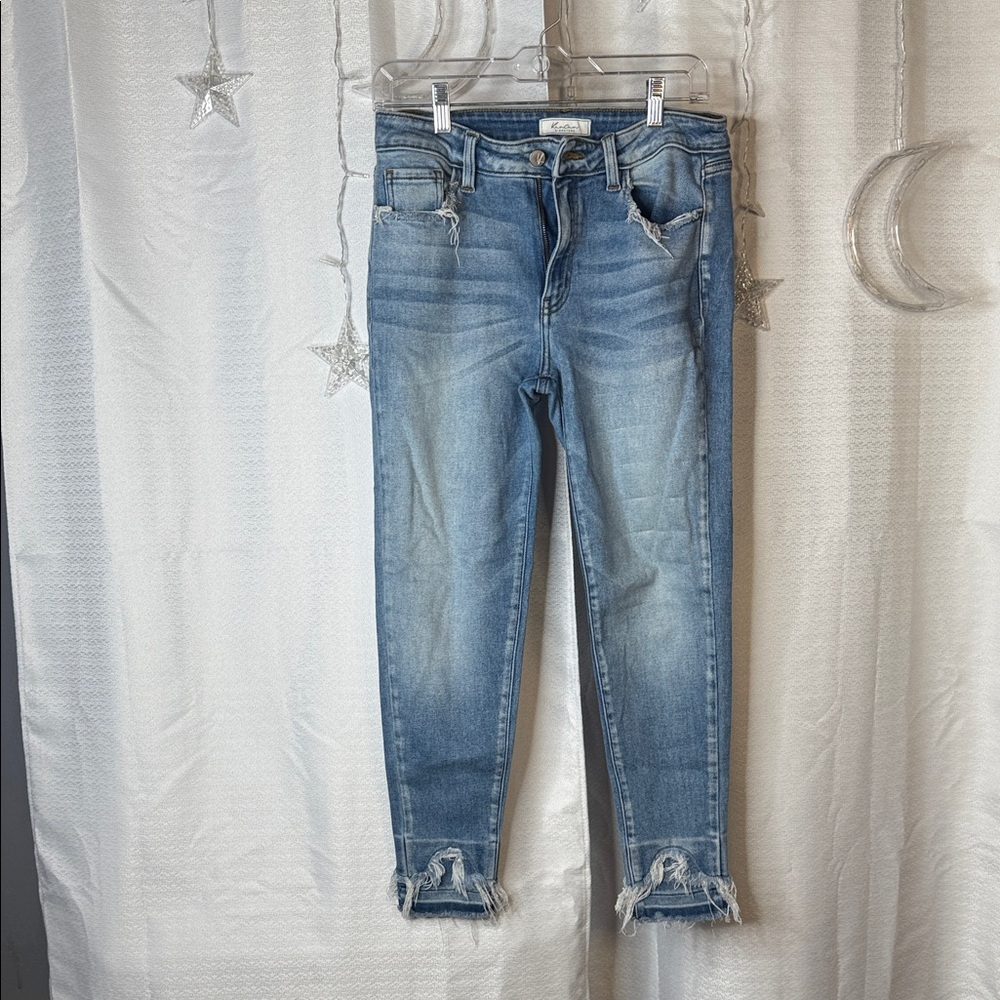 KanCan Distressed Light Blue Ankle Jeans